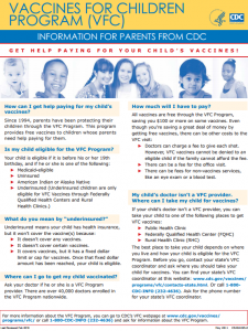 Vaccines For Children Program (VFC) Information for Parents ...